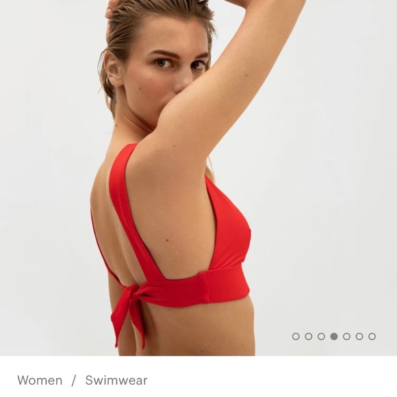 Everlane Red Triangle Bikini Top Medium - Picture 5 of 12